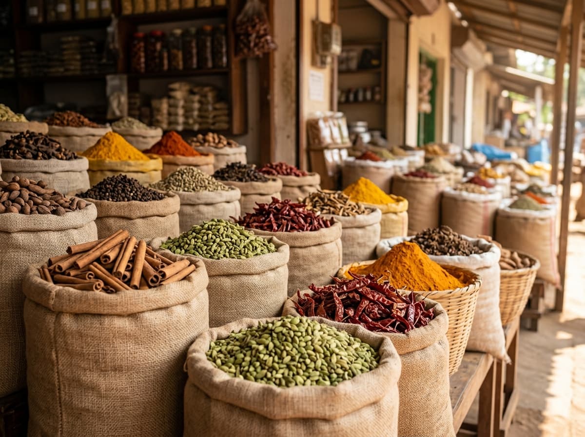 Traditional Sri Lankan spice market
